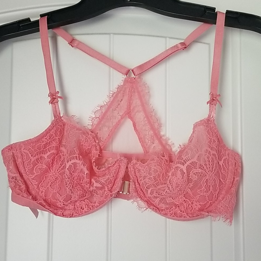 Victoria's Secret Dream Angel's 34C coral lace pus